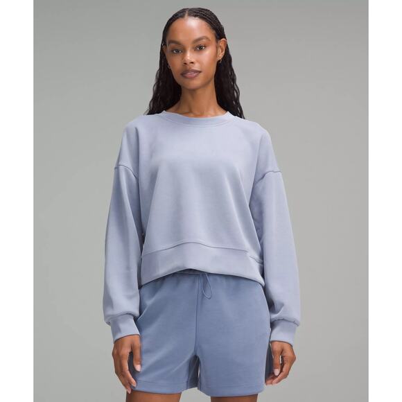 Lululemon Sweatshirt Softstreme Perfectly Oversized Pullover Crewneck Purple - Picture 1 of 8